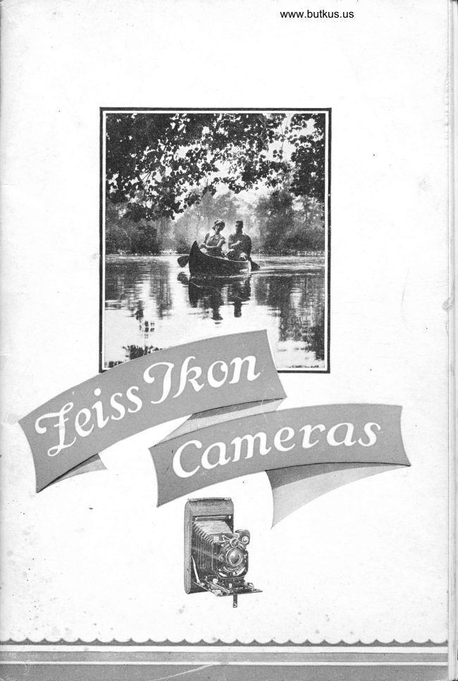 1928 Zeiss Ikon Cameras manual cover