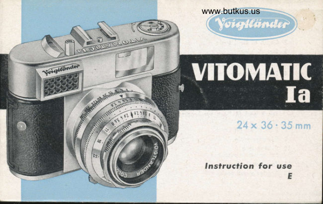 Voigtlander Vitomatic Ia manual cover