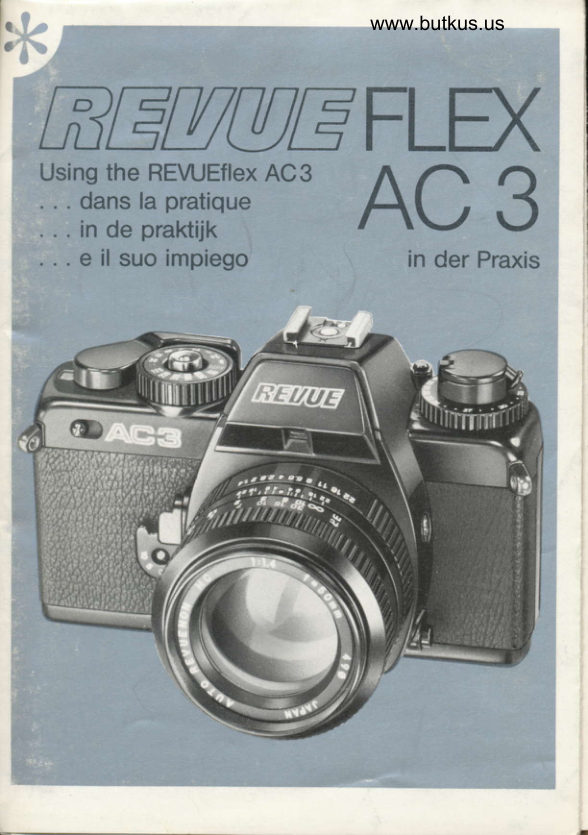 Revueflex AC3 manual cover