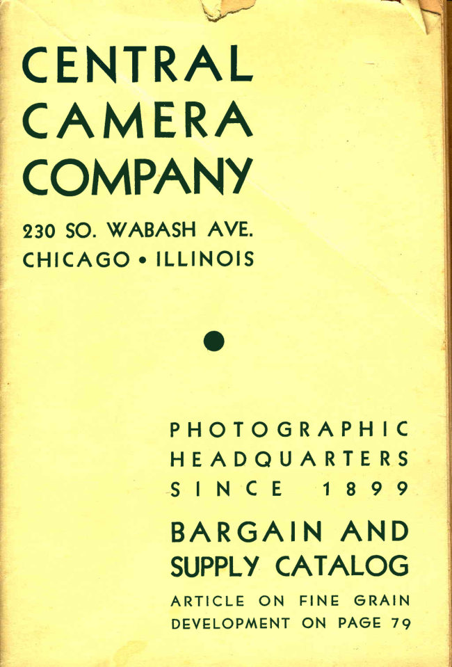 Central camera company manual cover