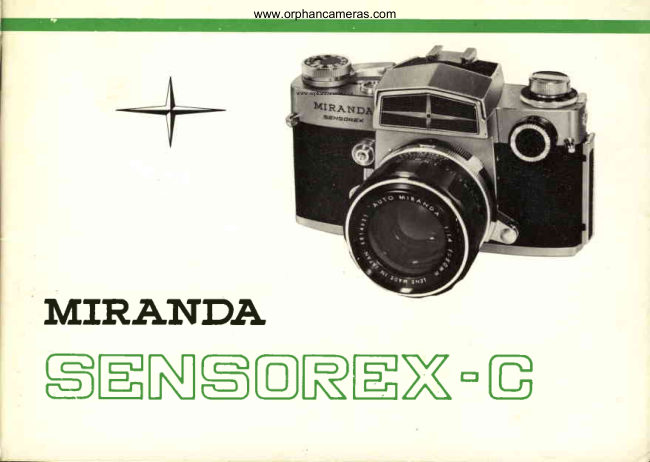 Miranda Sensorex-C manual cover