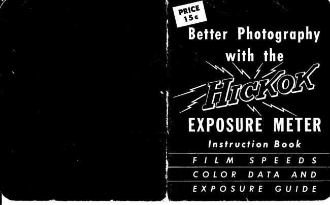 HICKOK Exposure Meter manual cover