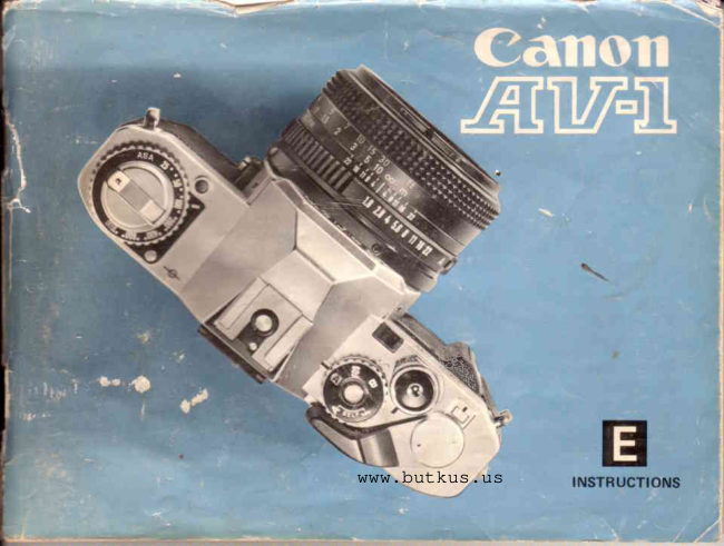 Canon AV-1 manual cover