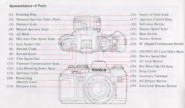 Konica Larger image of front FT-1 manual cover