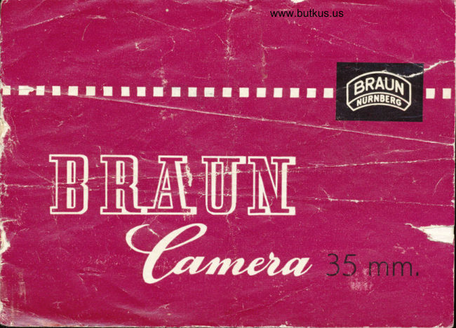 BRAUN 35mm camera - just rangefinder manual cover