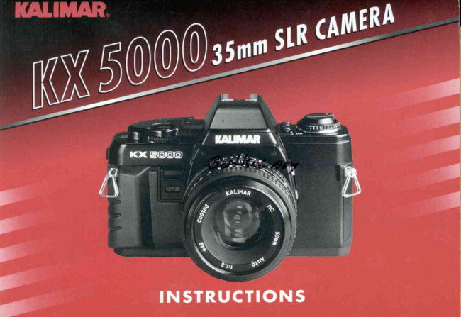 Kalimar Model KX 5000 manual cover