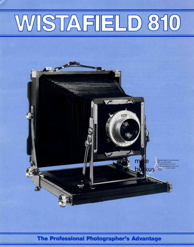 WISTAFIELD 810 manual cover