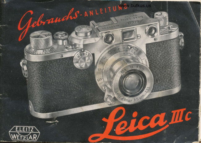 LEICA IIIc gebrauchs-anleitung manual cover