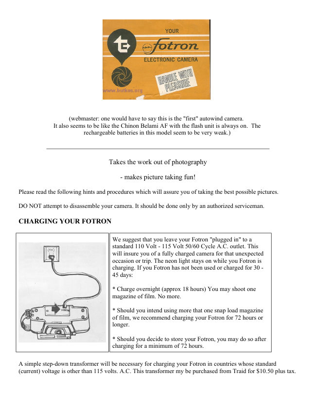 Foton Fotron manual cover