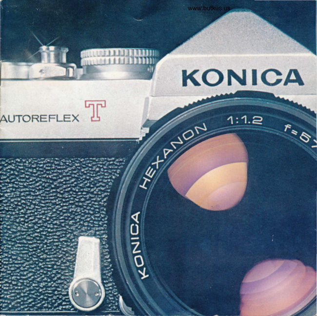 Konica Autoreflex TPublic Relations Booklet manual cover