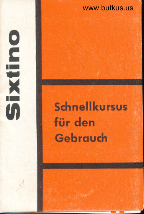 Gossen Sixtino manual cover