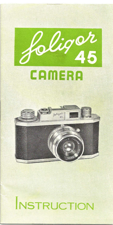 Soligor 45 Model I manual cover
