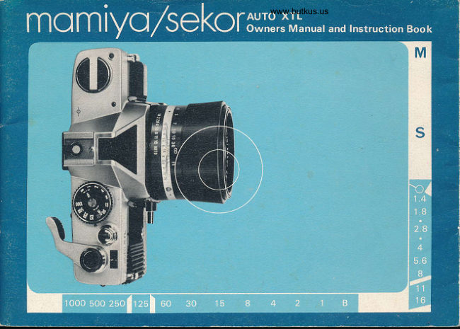 Mamiya Auto XTL manual cover