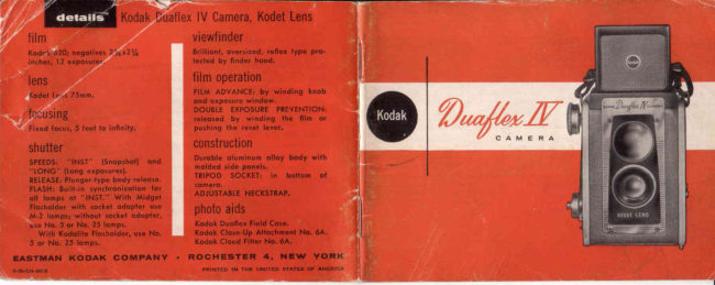 Kodak Duaflex IV manual cover
