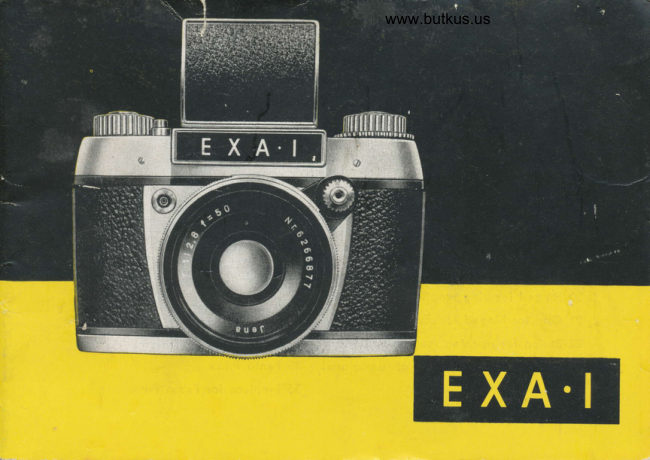 Exakta EXA I manual cover