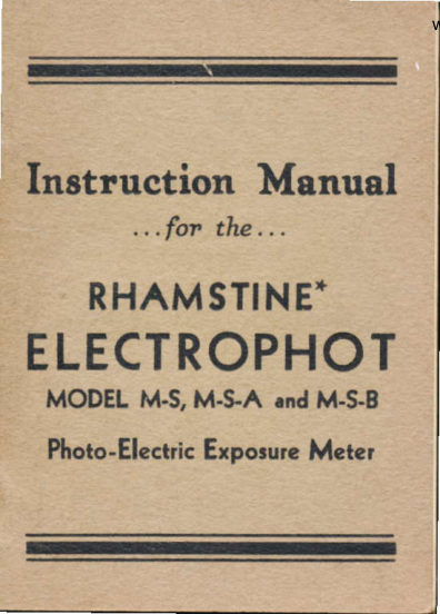 RHAMSTINE Electropot manual cover