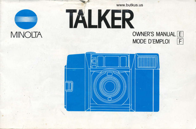 Minolta Talker manual cover