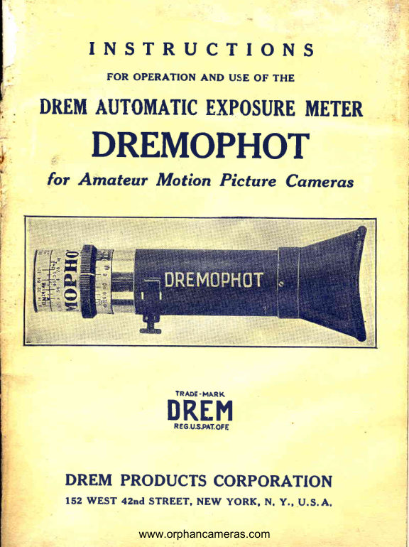 DREMOPHOT - JUSTOPHOT - CINOPHOT manual cover