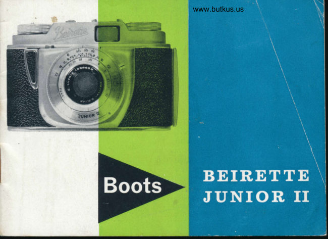 Boots Beirette Junior II manual cover