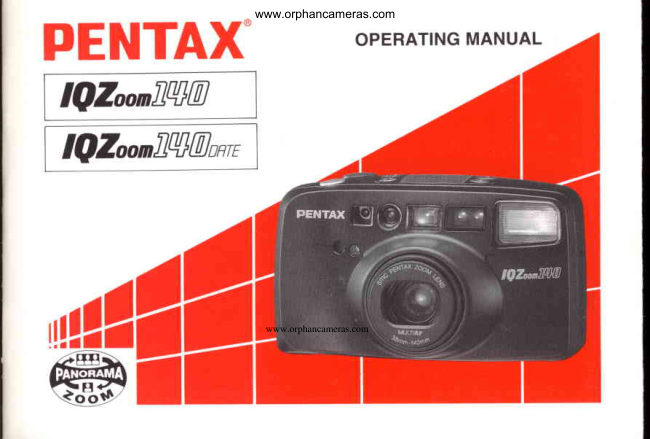 Pentax IQZoom 140 manual cover