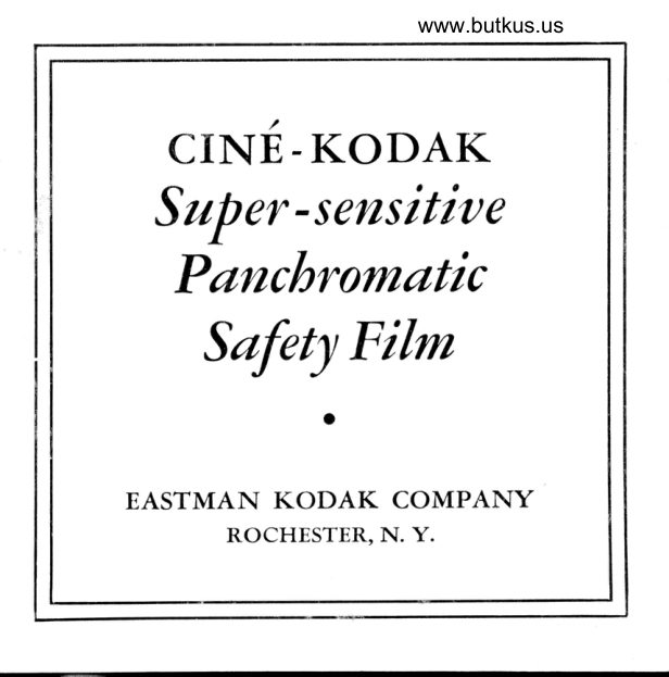 Kodak Movie Safety Film how expose and use manual cover