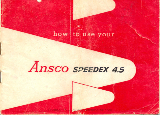 ANOTHER Ansco Speedex manual cover