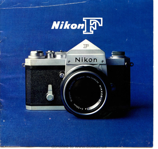 NIKON F SALES BOOKLET manual cover