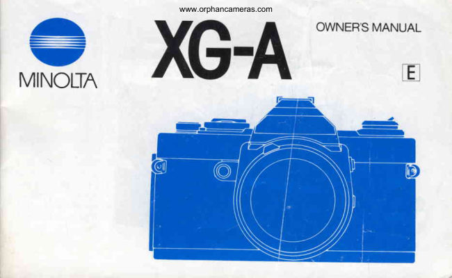 Minolta XG-A manual cover