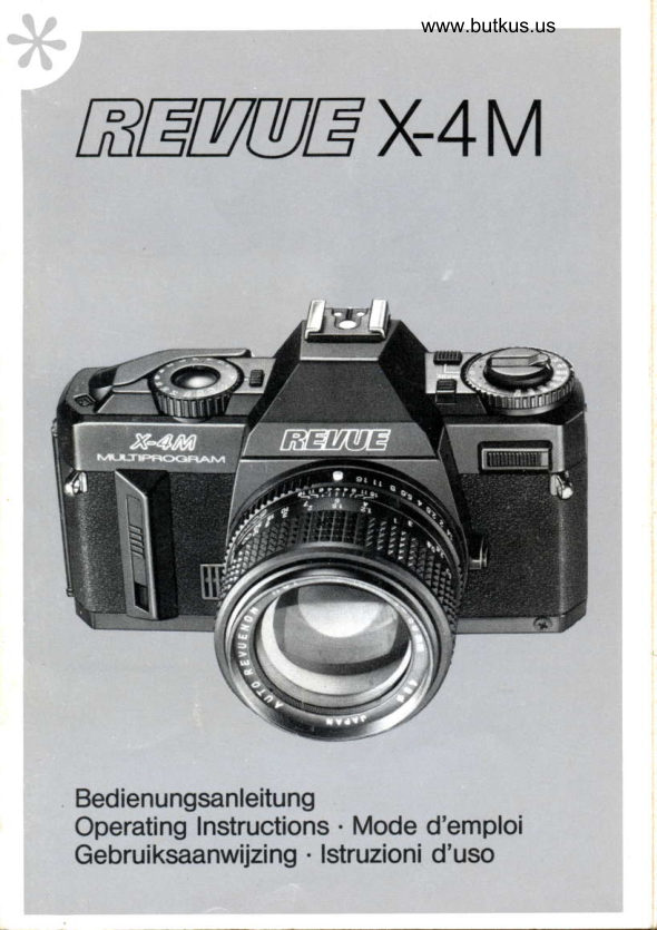 REVUE X-4M manual cover