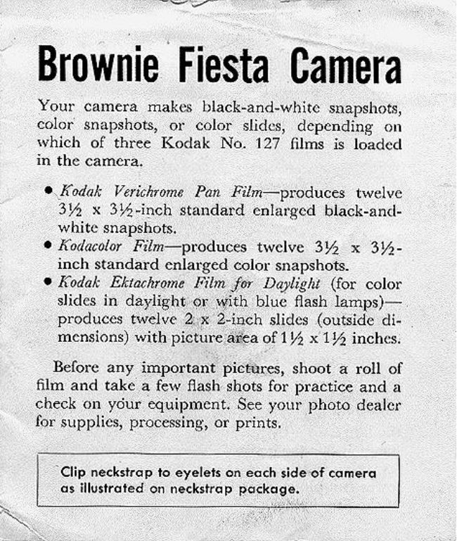 Kodak Brownie Fiesta manual cover