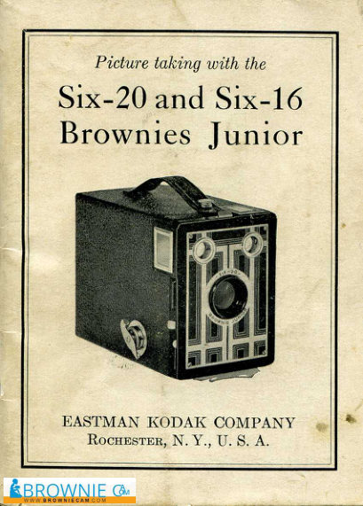 Kodak Six-20 and Six-16 Brownies Junior manual cover