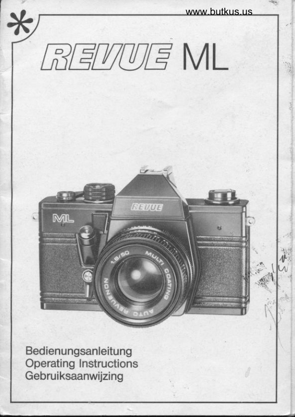 REVUE ML Revue ML Gebruiksaanwijzing Revue ML manual cover