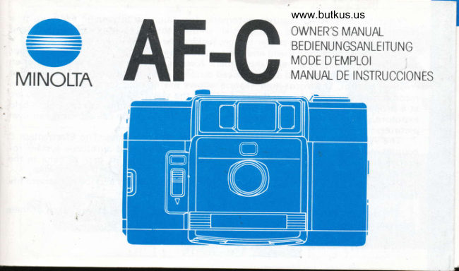 Minolta AF-C manual cover