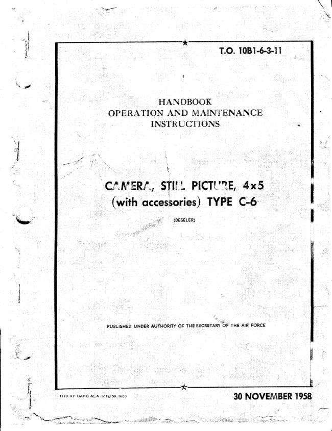 Beseler C-6 manual cover