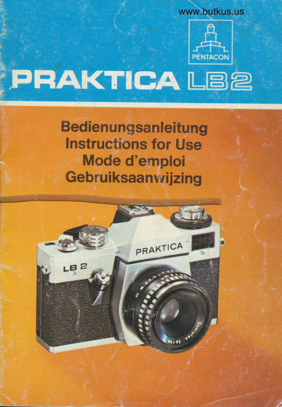 Praktica LB2 manual cover
