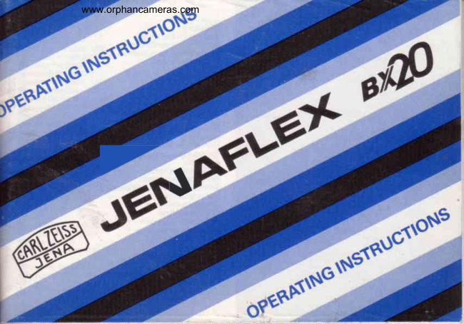 Jenaflex BX 20 manual cover