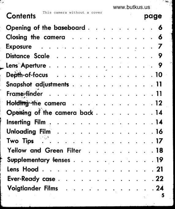 Voigtlander Bessa manual cover