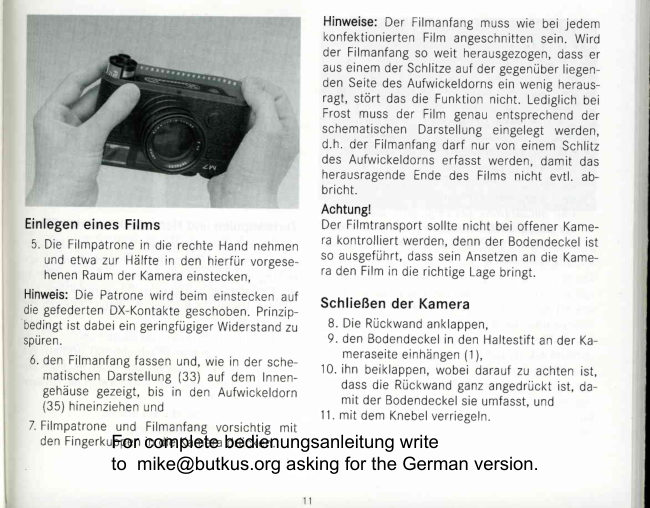 Leica M7 — sample pages manual cover