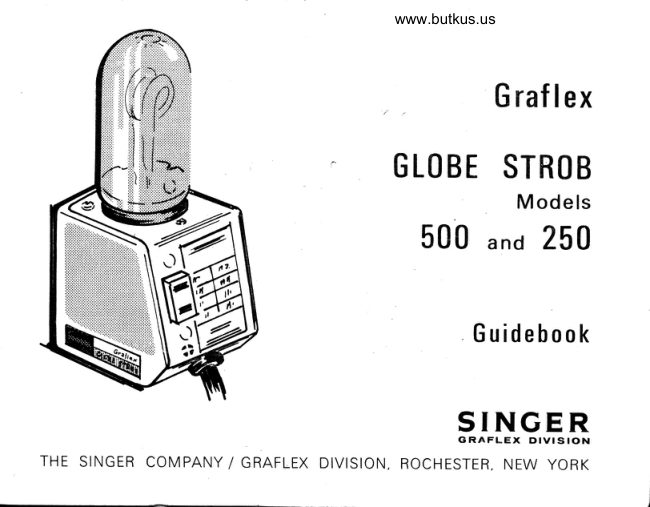 Graflex Globe Strob 500- 250 manual cover