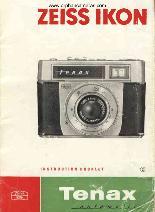 Zeiss Ikon Tenax Auto manual cover