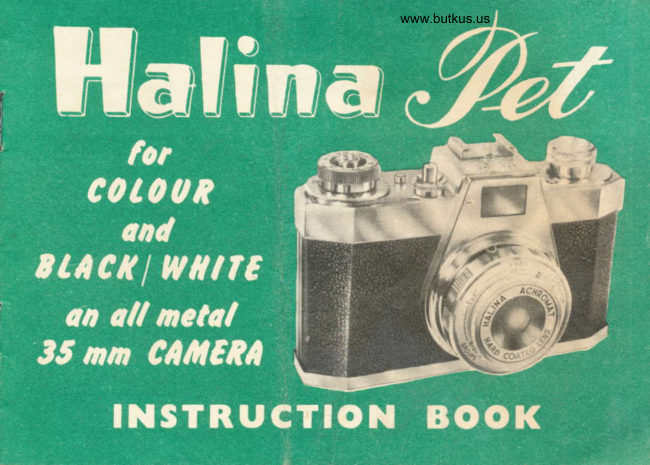 Halina Pet manual cover