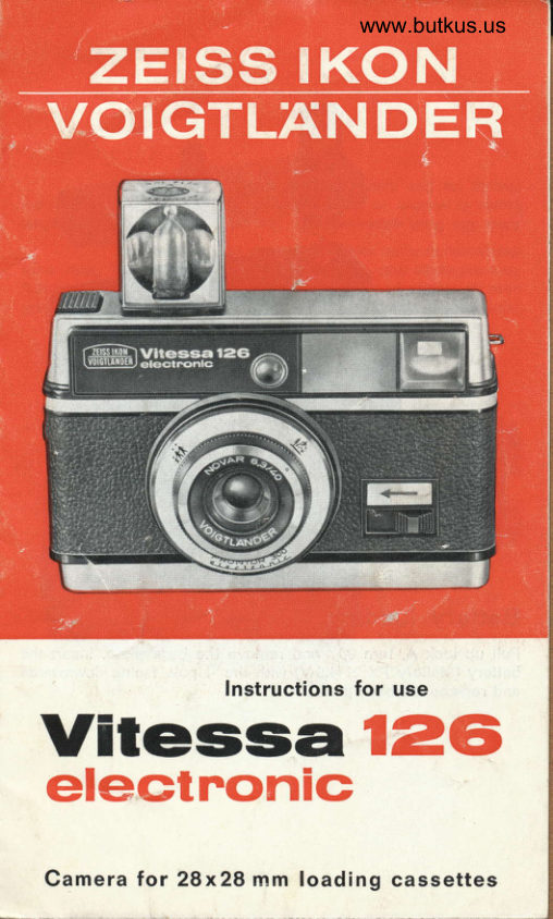 Voigtlander Vitessa 126 Electronic manual cover