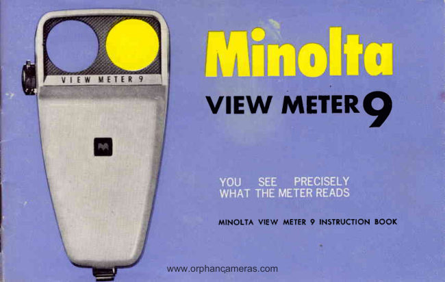 Minolta View Meter 9 manual cover