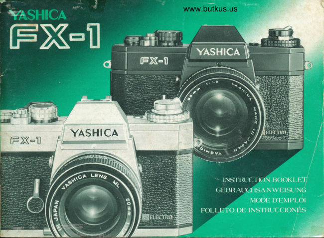 Yashica Fx 1 manual cover