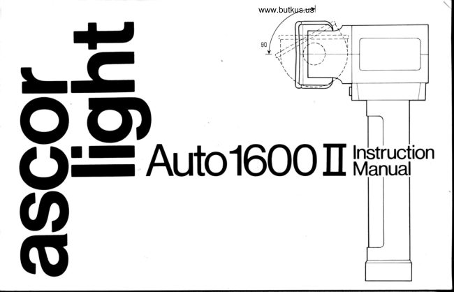 AscorLight Auto 1600 II manual cover