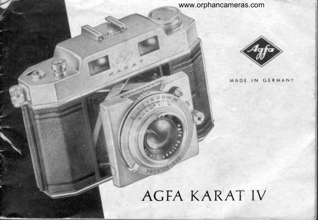 Agfa karat IV manual cover