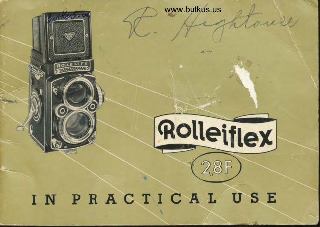 Rolleiflex 2.8F manual cover