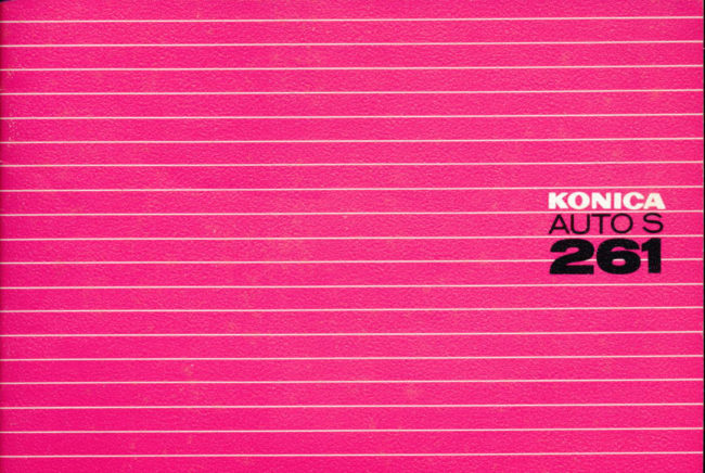 Konica Auto S 261 manual cover