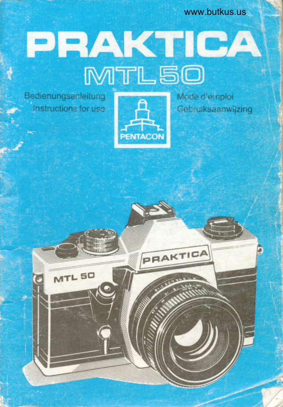 Praktica Mtl 50 manual cover