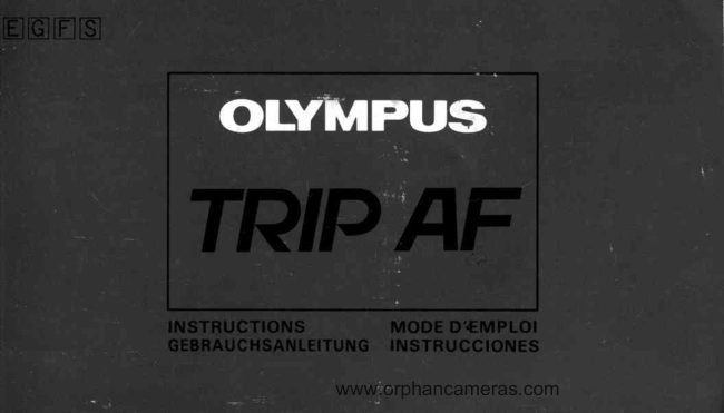 Olympus TRIP AF manual cover
